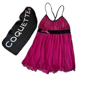 gorgeous Y2K coquette pink bow lingerie top